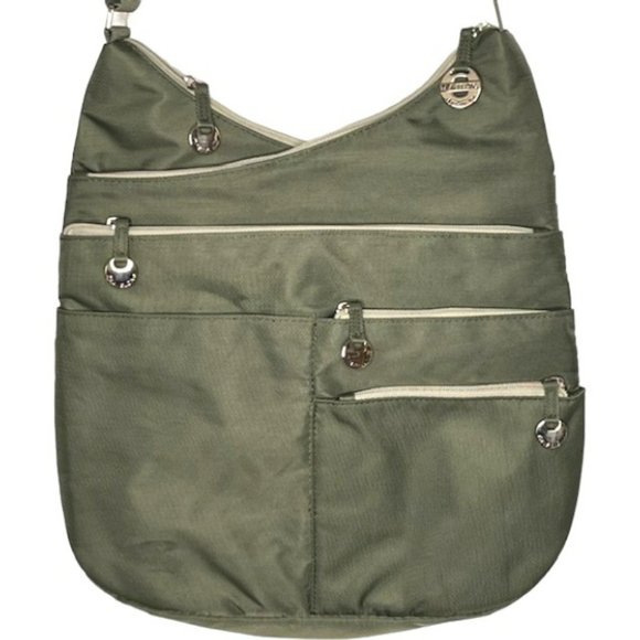 Travelon Crossbody Travel Bag - Pockets! - Pine Green - 11"w x 11.5"t, 2.5”d - Picture 1 of 12